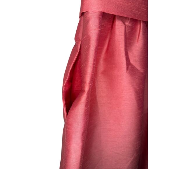 Alfred Sung Cap Sleeve Bridesmaid Cocktail Dress Women’s Size 4 Papaya Pink D568 - Picture 7 of 9